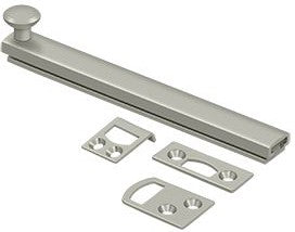 Deltana 6" Heavy Duty Concealed Screw Surface Bolt in Satin Nickel finish