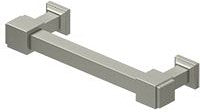 Deltana Manhattan Decorative Cabinet Pull, 4" C-to-C in Satin Nickel finish