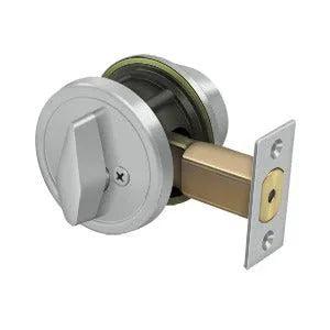 Deltana Single Cylinder Deadbolt-Grade 2 Brushed Stainless Steel