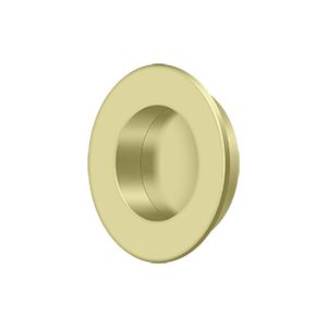 Deltana 1 7/8" Round Flush Pull in Unlacquered Brass finish