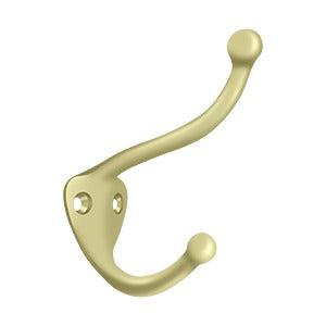 Deltana Coat and Hat Hook in Unlacquered Brass finish