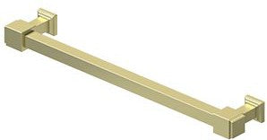 Deltana Manhattan Decorative Cabinet Pull, 7" C-to-C in Unlacquered Brass finish