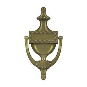 Deltana Victorian Rope Door Knocker Antique Brass