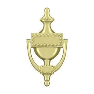 Deltana Victorian Rope Door Knocker in Polished Brass finish