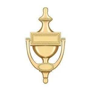Deltana Victorian Rope Door Knocker PVD Polished Brass