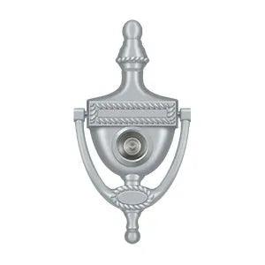 Deltana Victorian Rope Door Knocker with Viewer Brushed Chrome