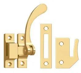 Deltana Window Lock / Casement Fastener PVD Polished Brass
