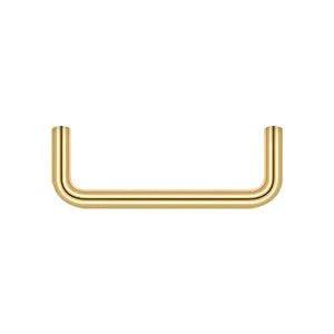 Deltana Wire Pull, 3 1/2" C-to-C in PVD Polished Brass finish