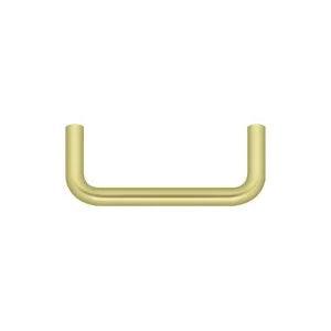 Deltana Wire Pull, 3" C-to-C in Polished Brass finish