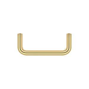 Deltana Wire Pull, 3" C-to-C in PVD Polished Brass finish
