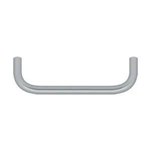 Deltana Wire Pull, 4" C-to-C in Satin Chrome finish