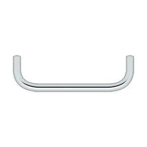 Deltana Wire Pull, 4" C-to-C in Polished Chrome finish