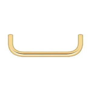 Deltana Wire Pull, 4" C-to-C in PVD Polished Brass finish