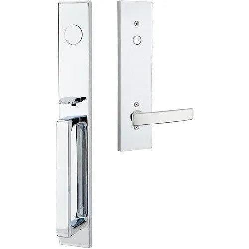 EmtekEmtek Lausanne Tubular Entrance Handleset with Geneva Lever in 