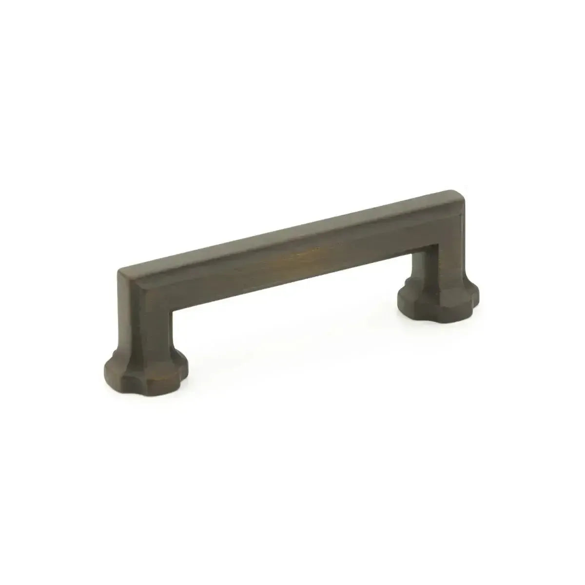 The Schaub Empire Cabinet Pull in Ancient Bronze finish.