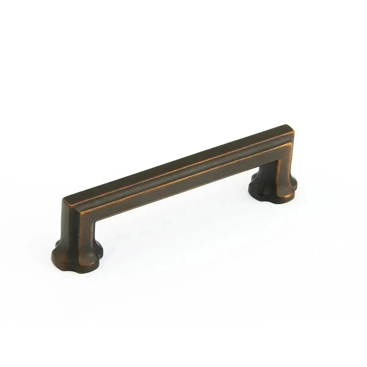 The Schaub Empire Cabinet Pull in Ancient Bronze finish.
