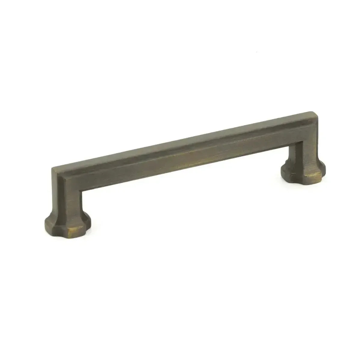 The Schaub Empire Cabinet Pull in Ancient Bronze finish.