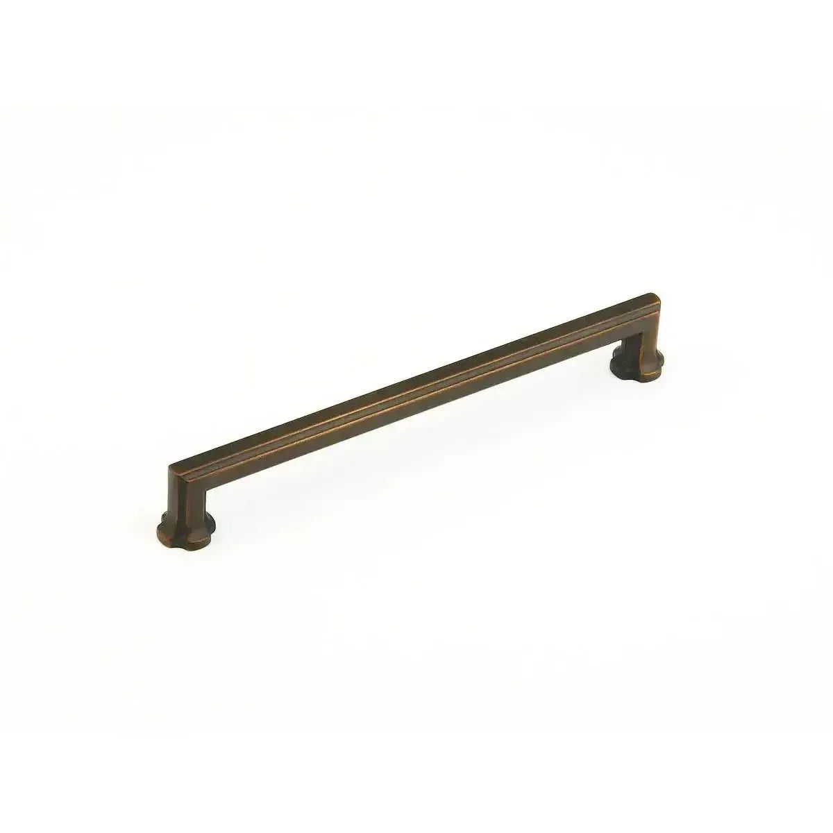 The Schaub Empire Cabinet Pull in Ancient Bronze finish.