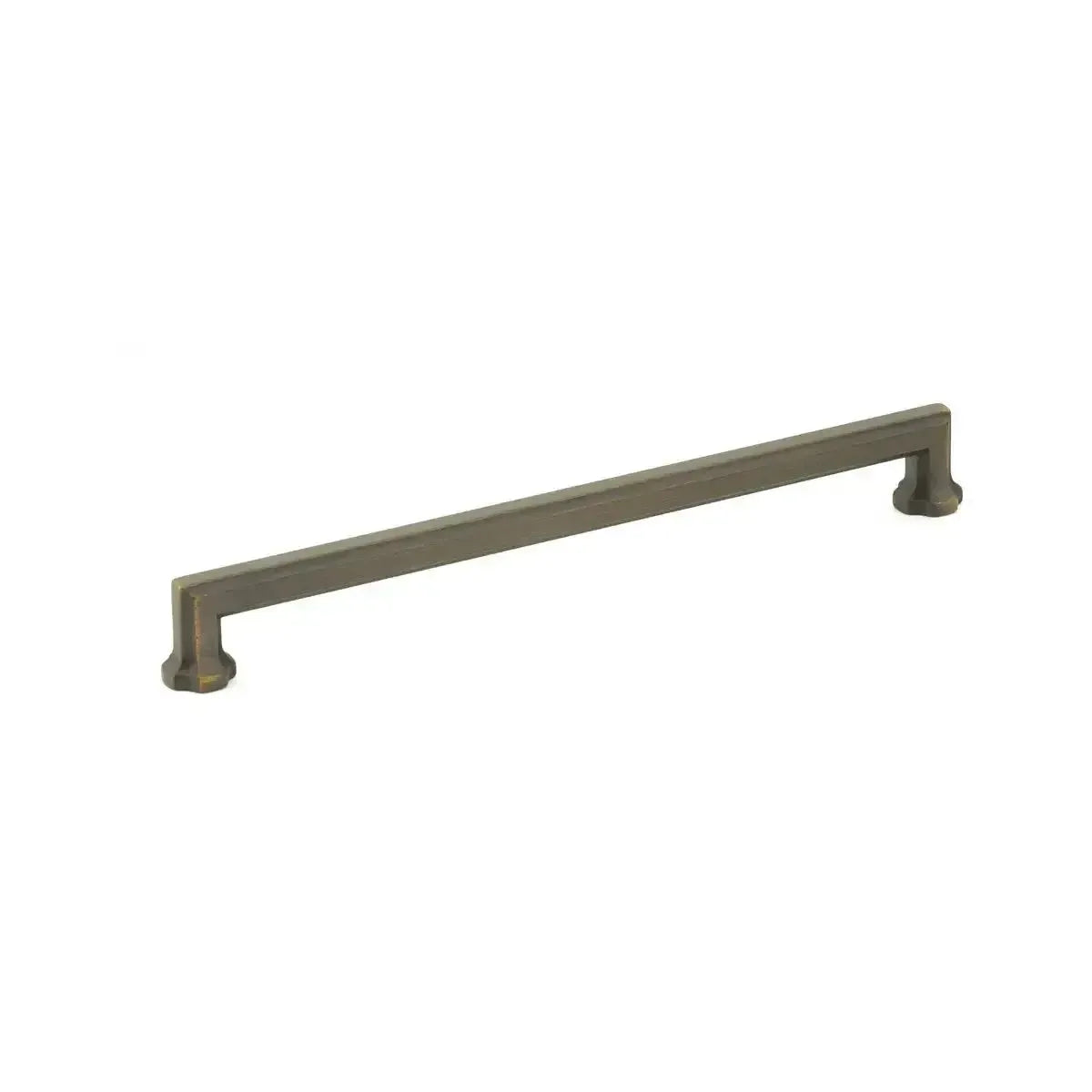 The Schaub Empire Cabinet Pull in Ancient Bronze finish.
