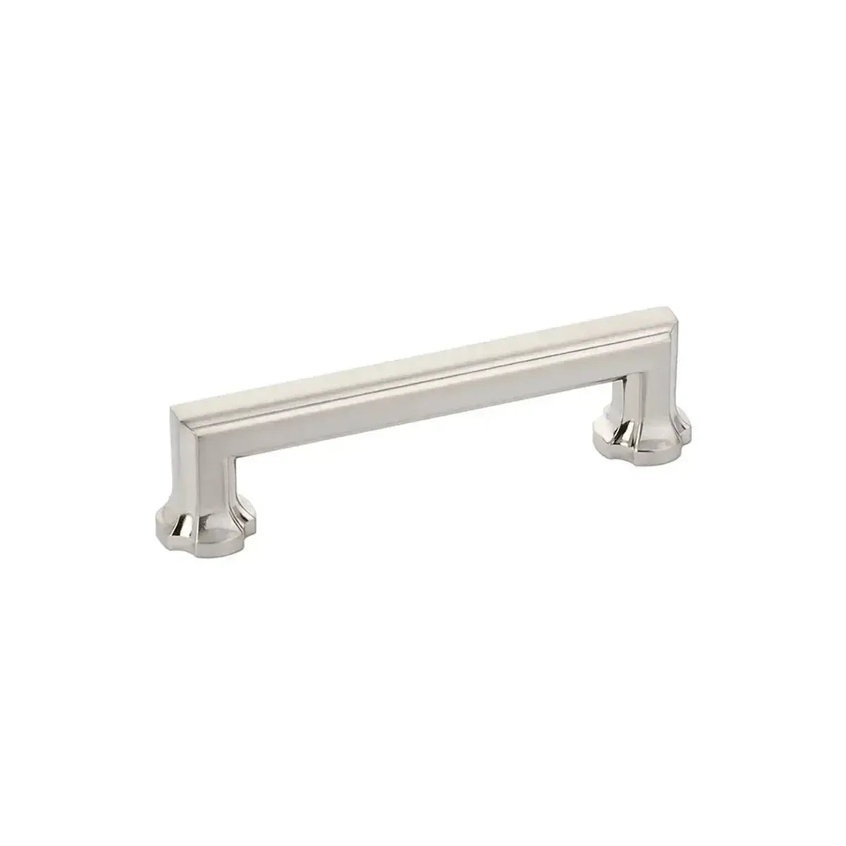 The Schaub Empire Cabinet Pull in Brushed Nickel finish.