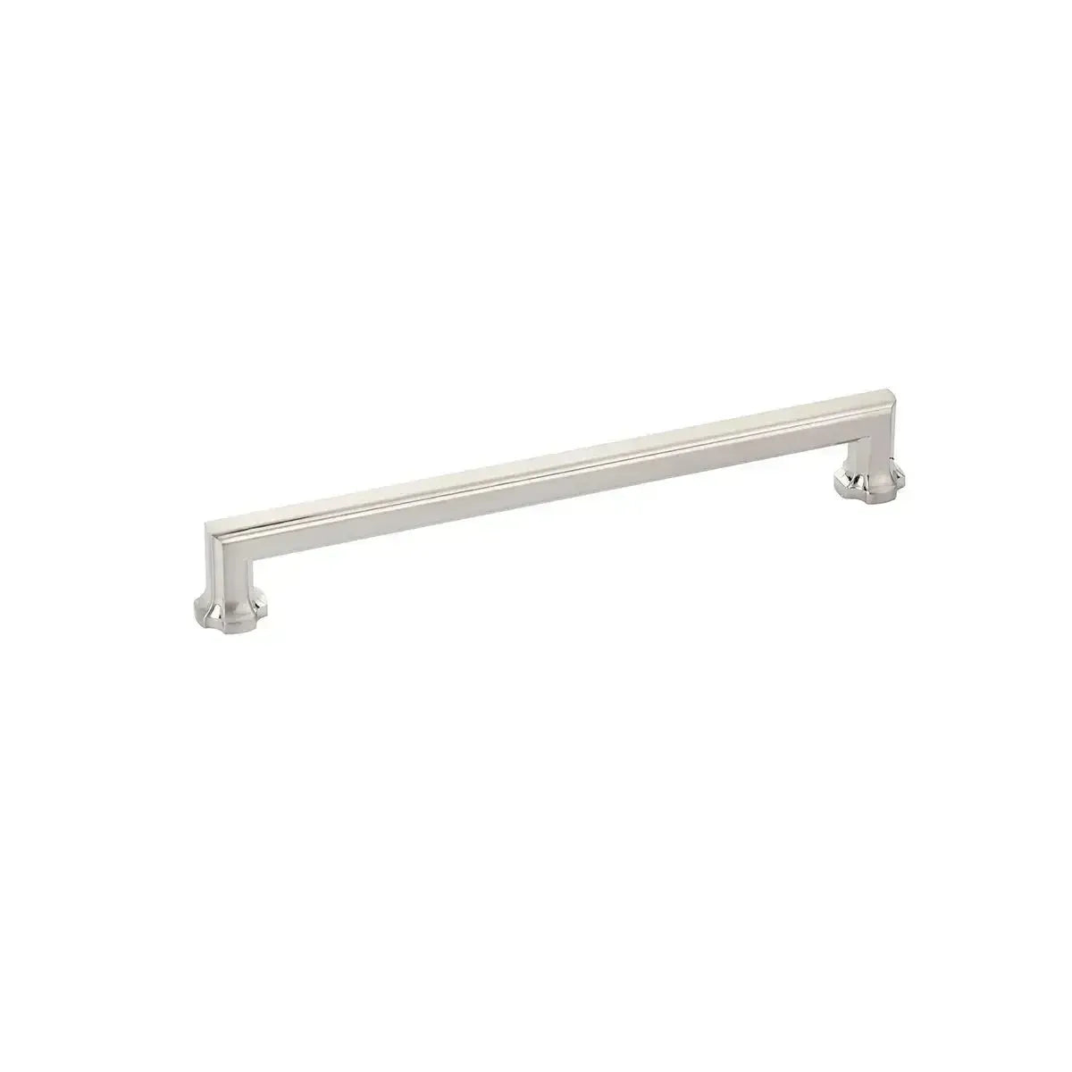 The Schaub Empire Cabinet Pull in Brushed Nickel finish.