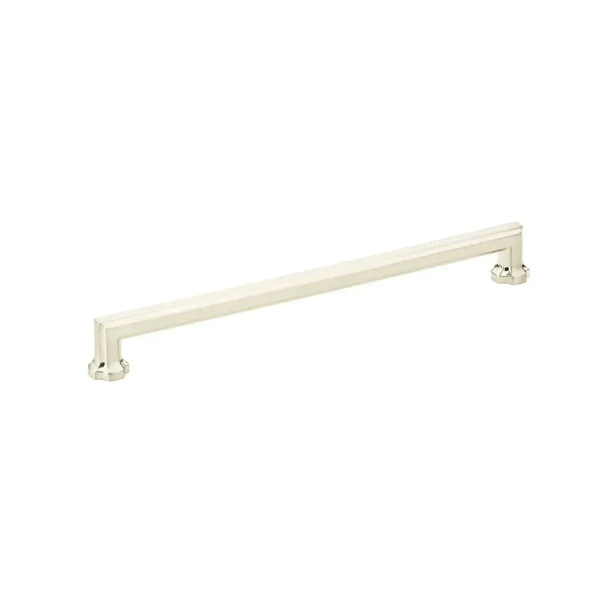 The Schaub Empire Cabinet Pull in Brushed Nickel finish.