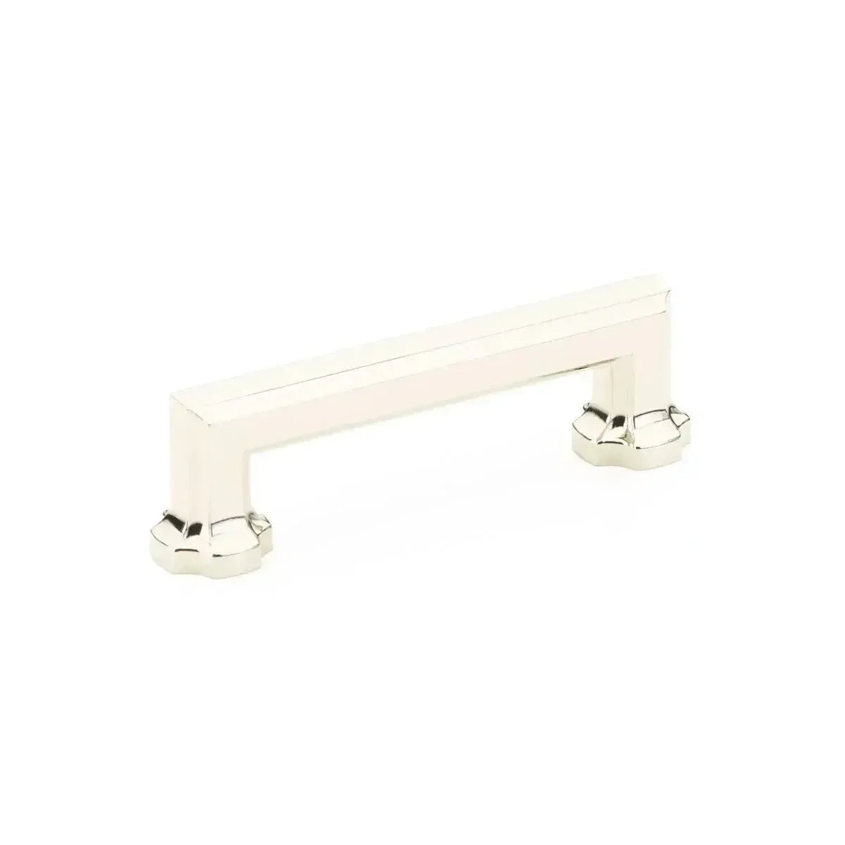 The Schaub Empire Cabinet Pull in Polished Nickel finish.