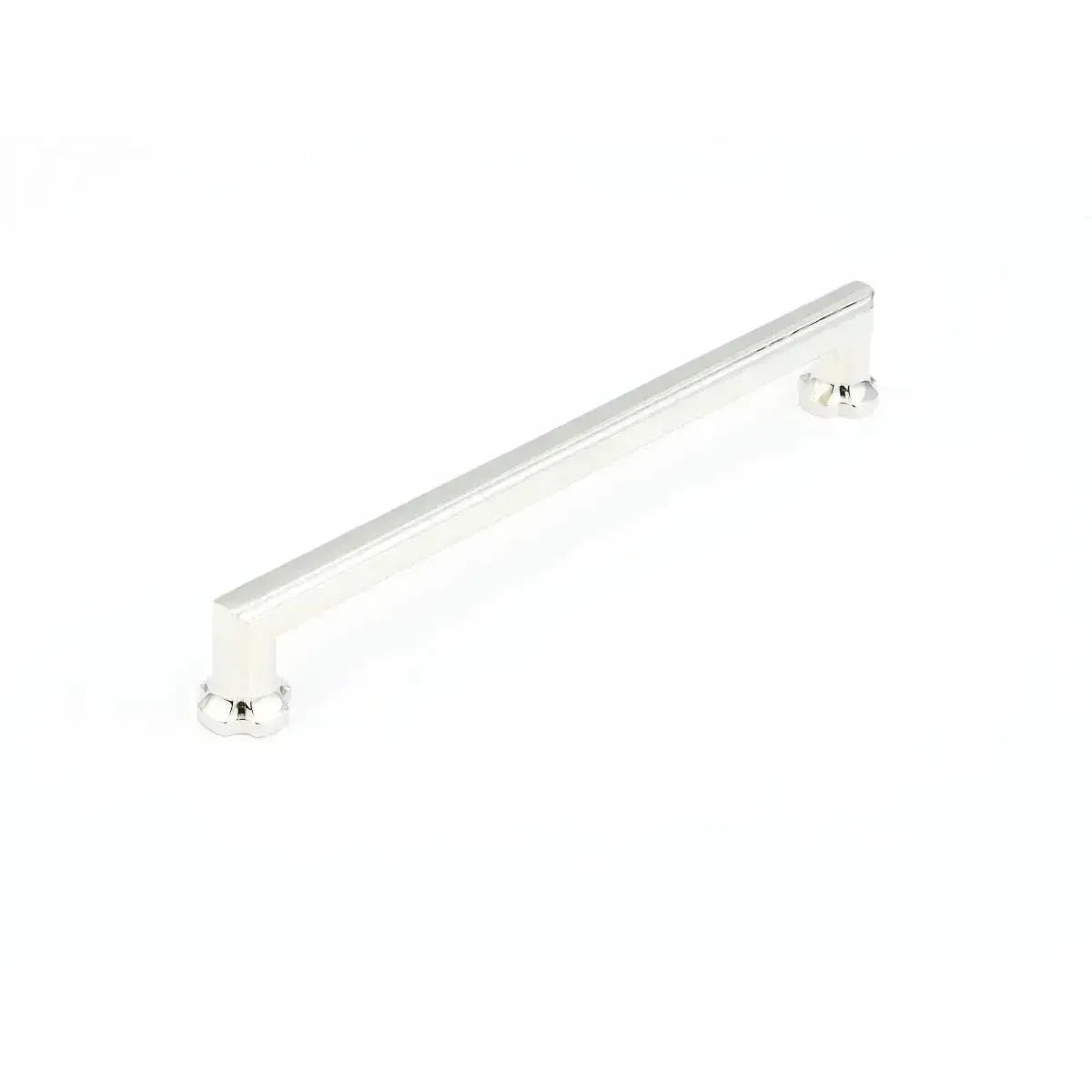 The Schaub Empire Cabinet Pull in Polished Nickel finish.