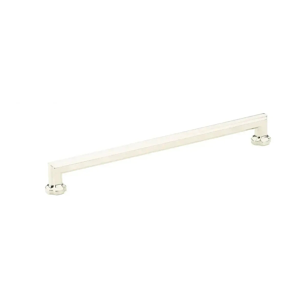 The Schaub Empire Cabinet Pull in Polished Nickel finish.