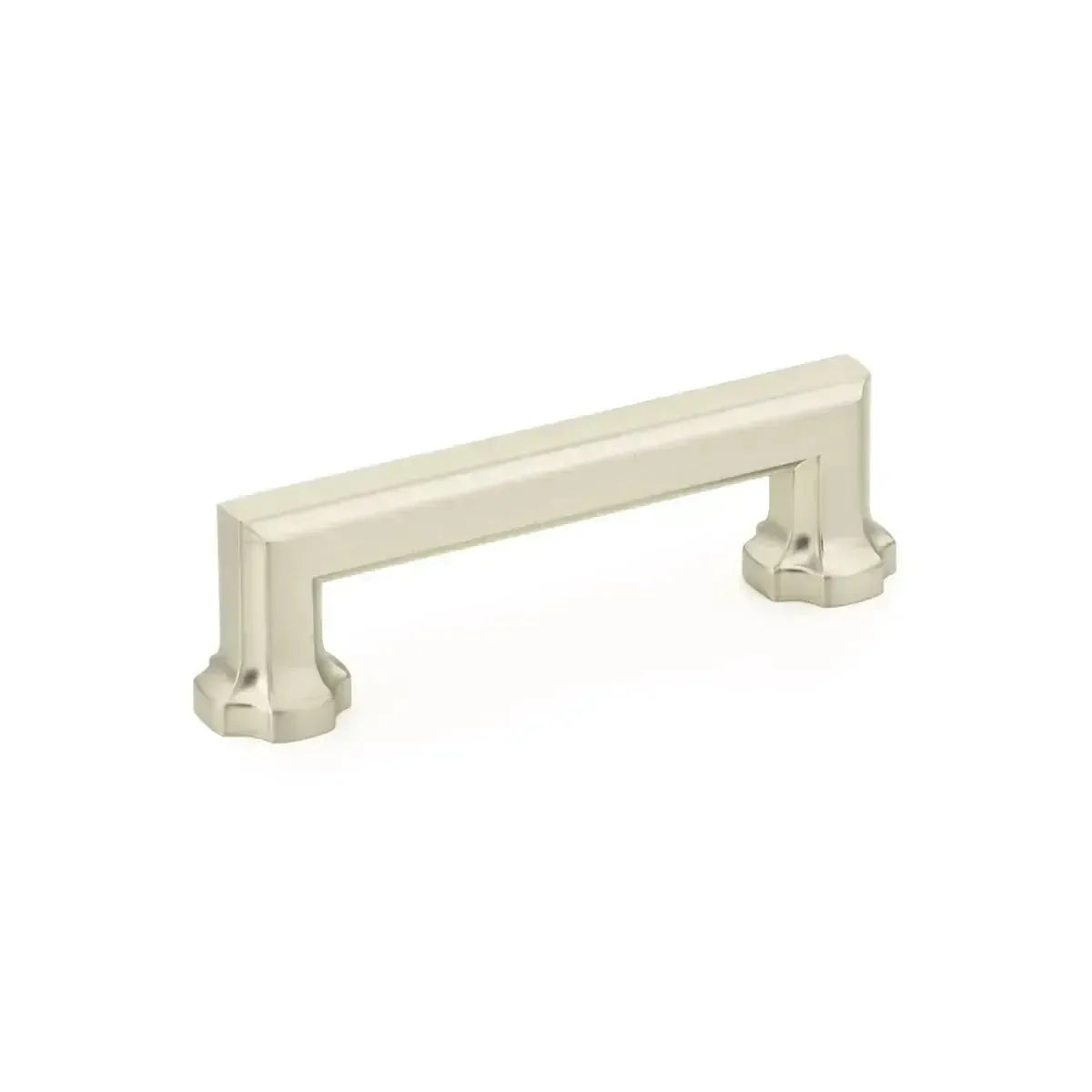 The Schaub Empire Cabinet Pull in Satin Nickel finish.