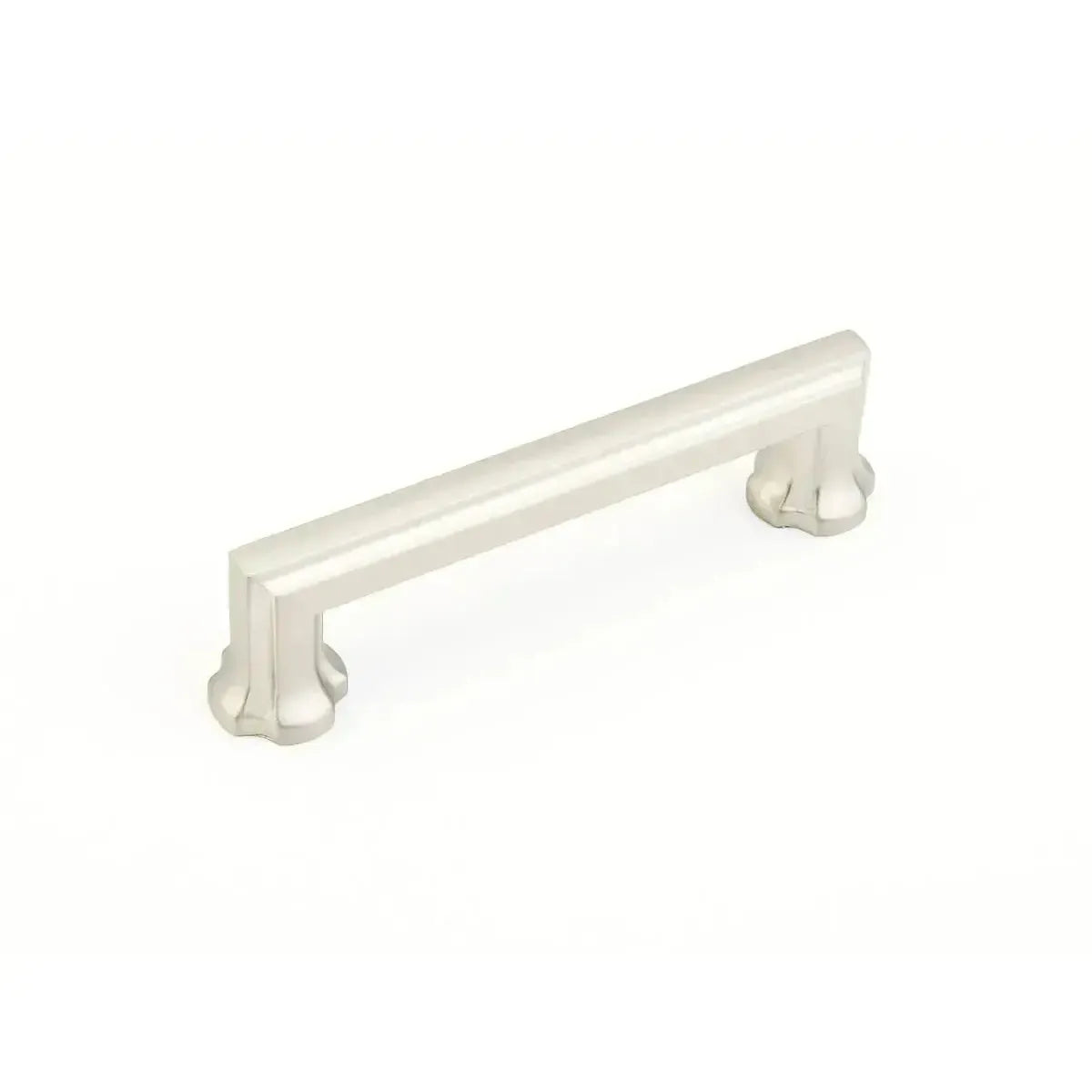 The Schaub Empire Cabinet Pull in Satin Nickel finish.