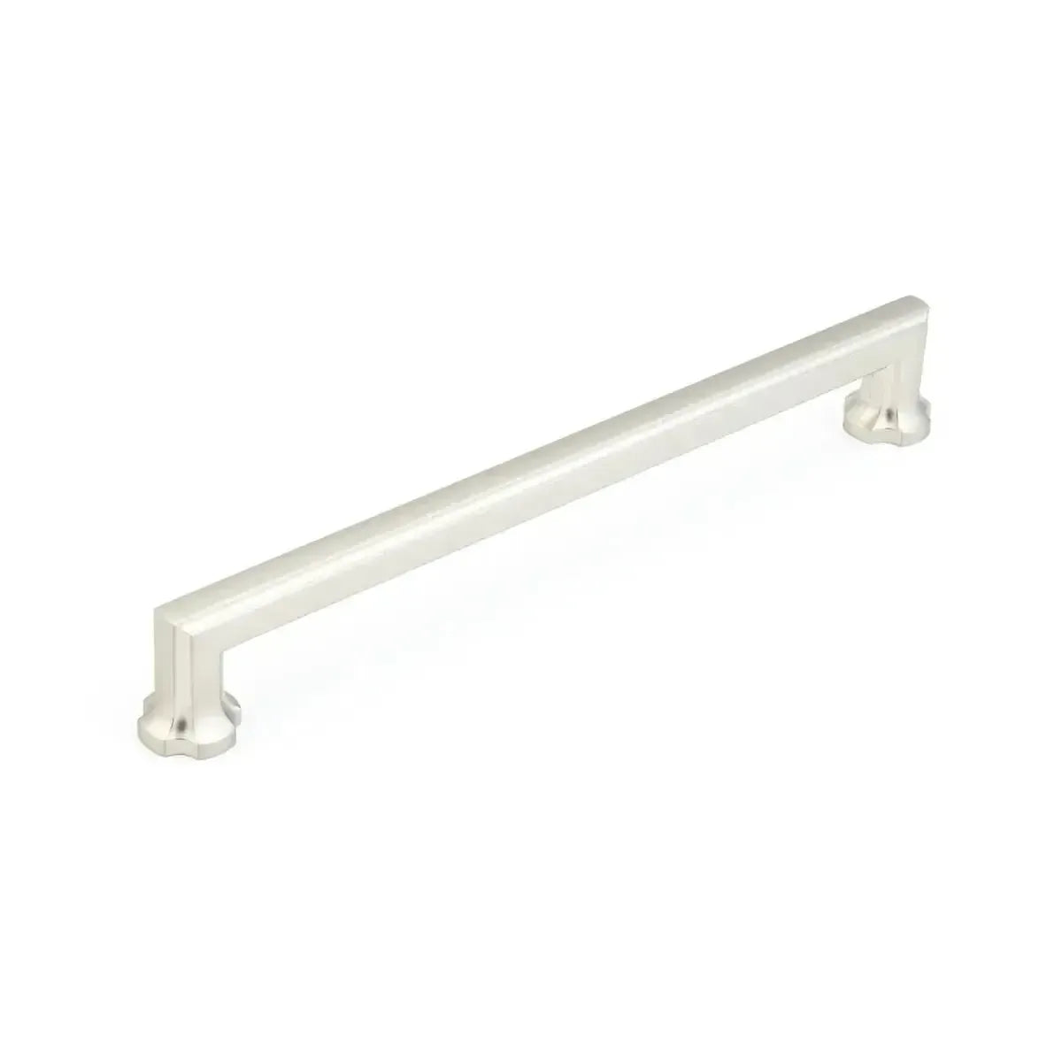 The Schaub Empire Cabinet Pull in Satin Nickel finish.