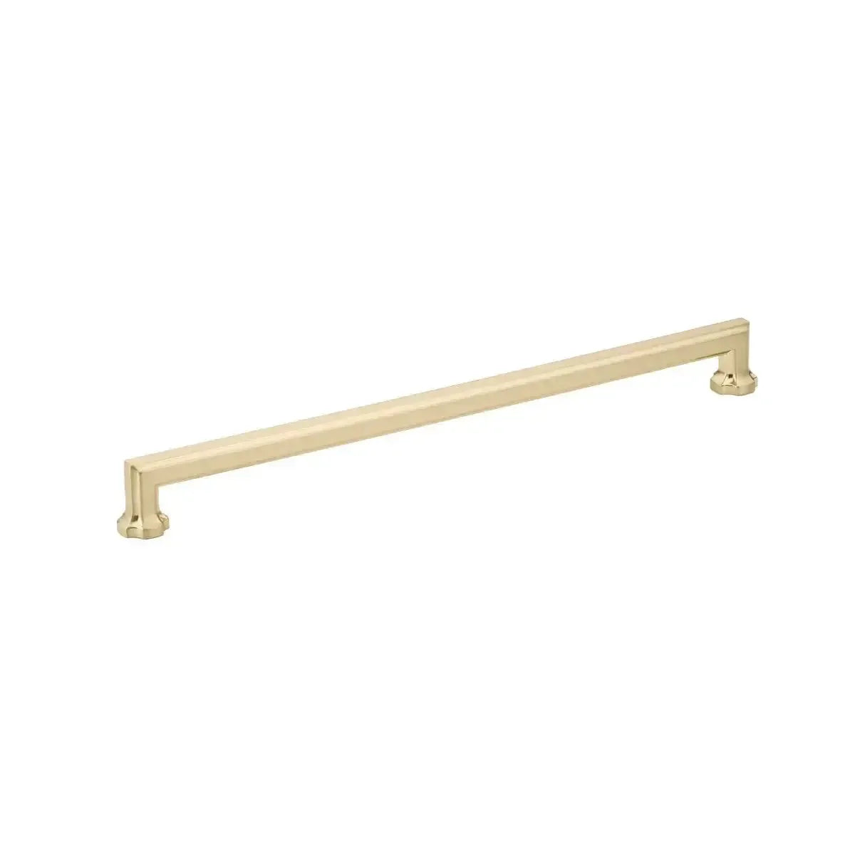 The Schaub Empire Cabinet Pull in Signature Satin Brass finish.