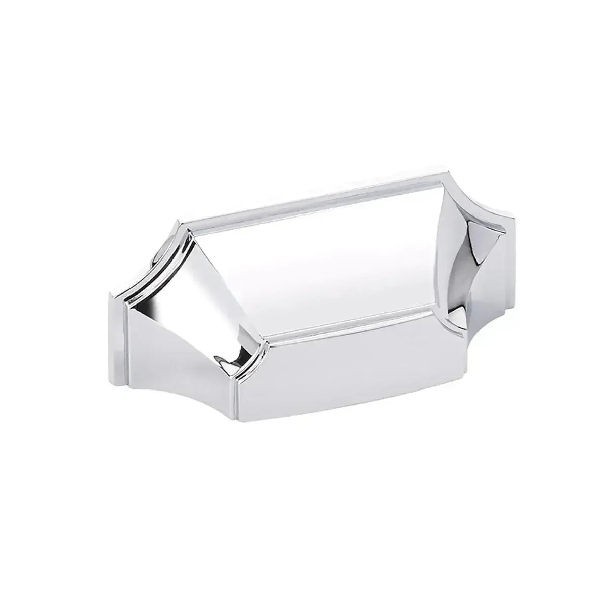 The Schaub Empire Cup Cabinet Pull in Polished Chrome finish.