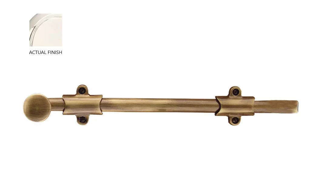 Emtek 12" Surface Bolt in Polished Nickel finish