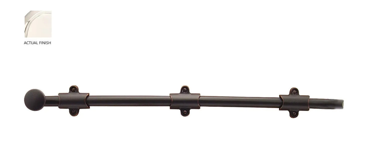 Emtek 18" Surface Bolt in Polished Nickel finish