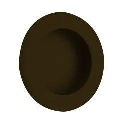 The Emtek 2 1/2" Round Flush Pull in Oil Rubbed Bronze finish