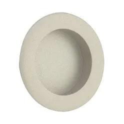 The Emtek 2 1/2" Round Flush Pull in Satin Nickel finish