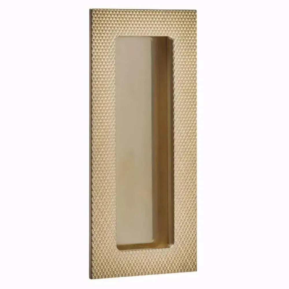 EmtekEmtek 4" Modern Rectangular Knurled Flush Pull with Plain Pocket in 