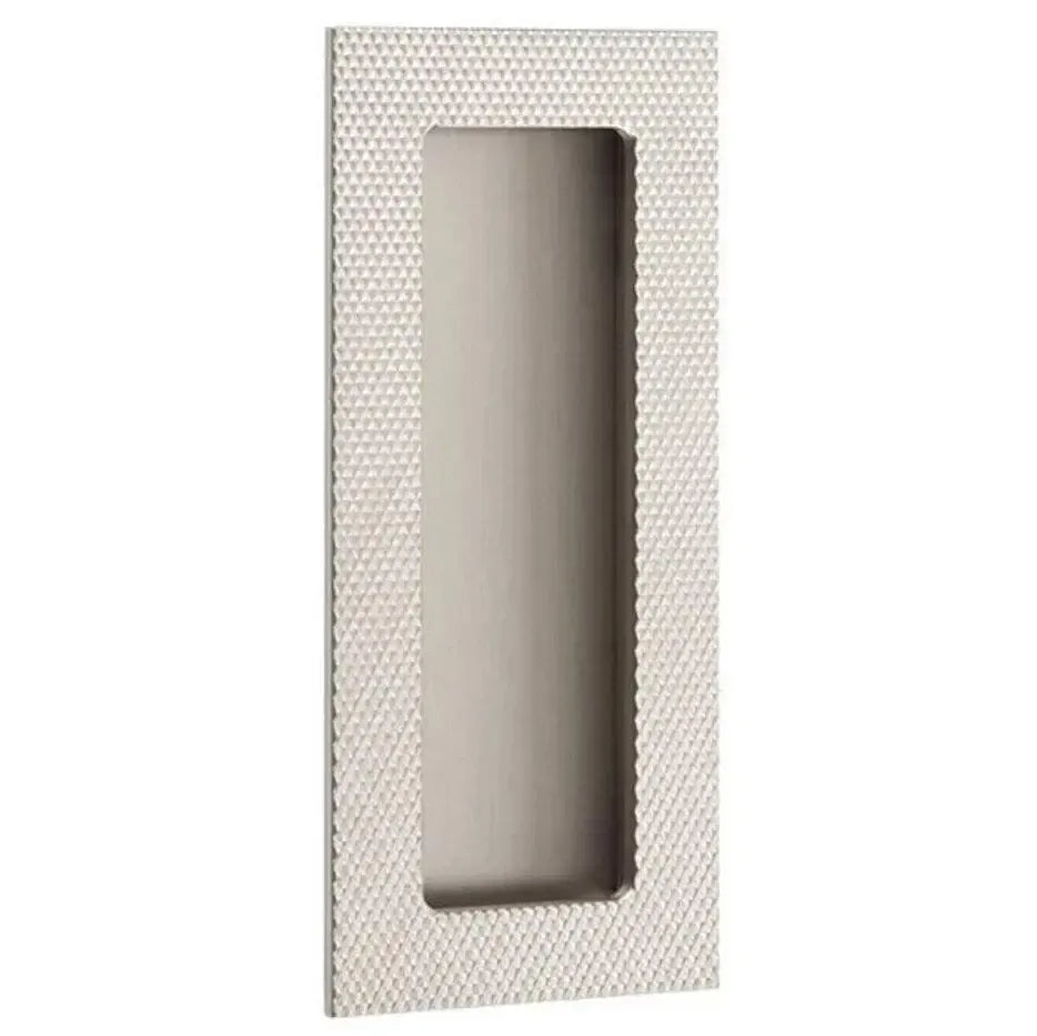 EmtekEmtek 4" Modern Rectangular Knurled Flush Pull with Plain Pocket in 