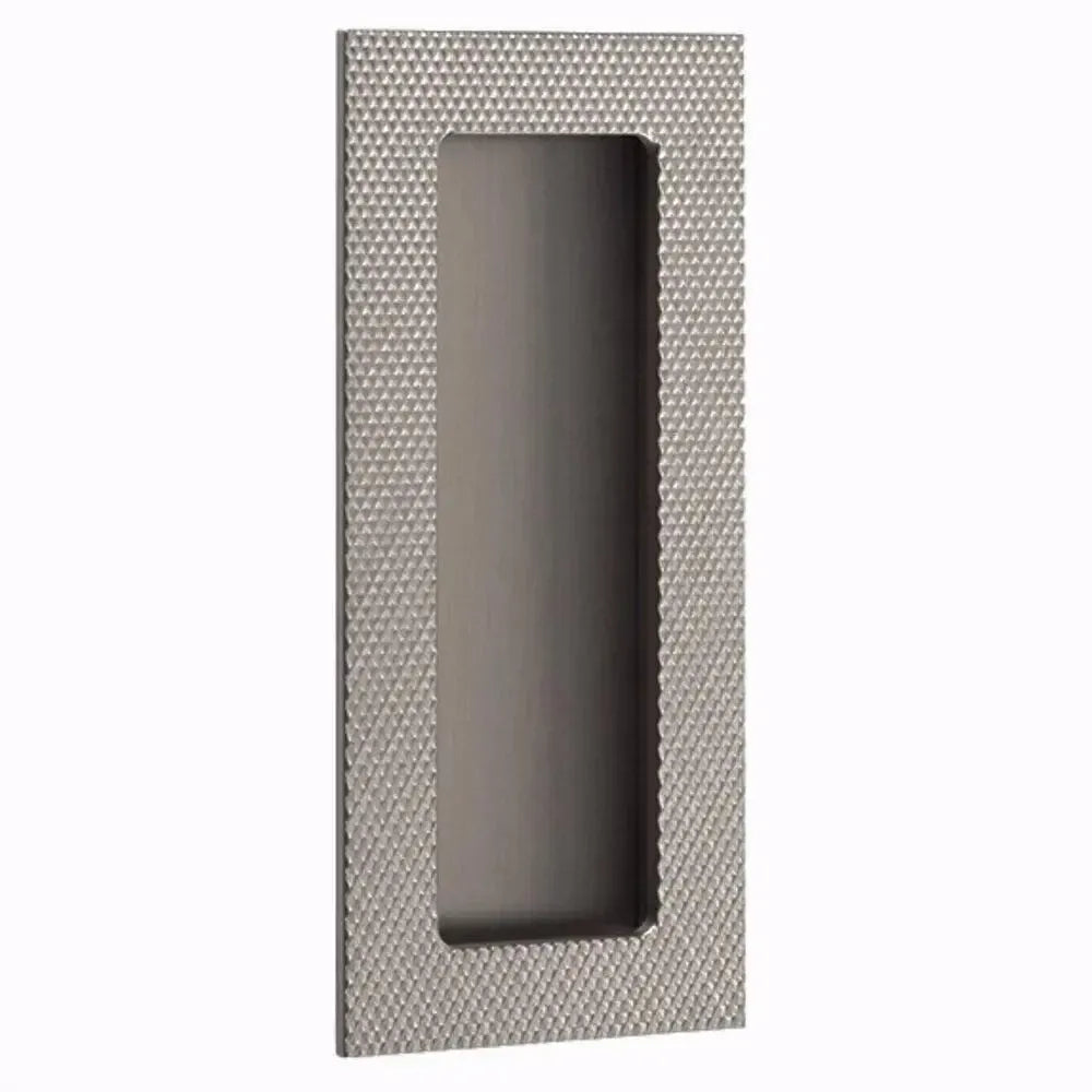 EmtekEmtek 4" Modern Rectangular Knurled Flush Pull with Plain Pocket in 