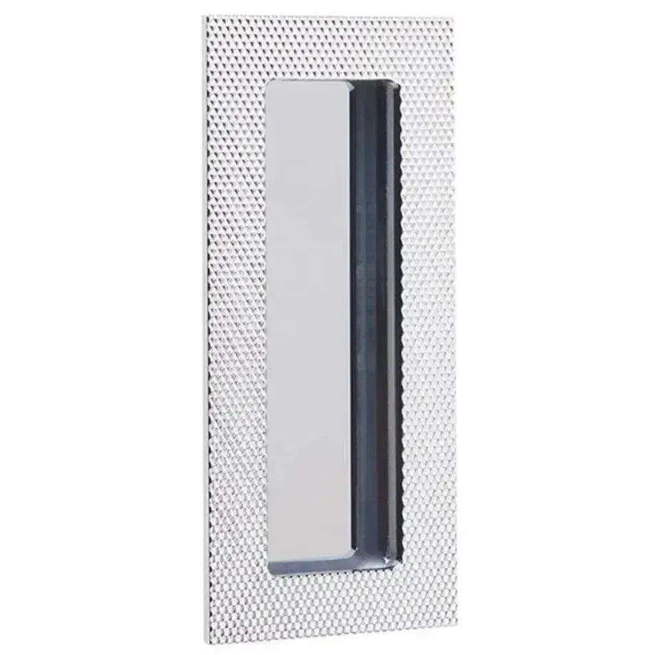EmtekEmtek 4" Modern Rectangular Knurled Flush Pull with Plain Pocket in 