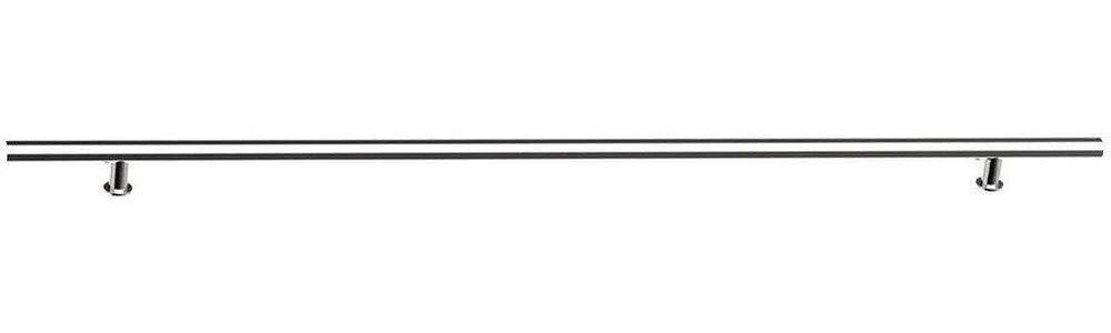 The Emtek 48" Round Door Pull in Polished Stainless Steel finish
