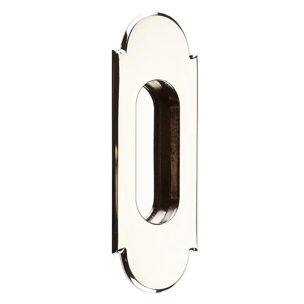 Emtek 5" #8 Flush Pull in Lifetime Polished Nickel finish