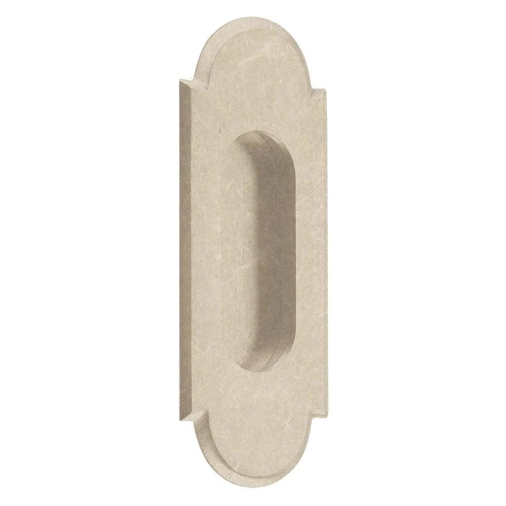 Emtek 5" #8 Flush Pull in Tumbled White Bronze finish