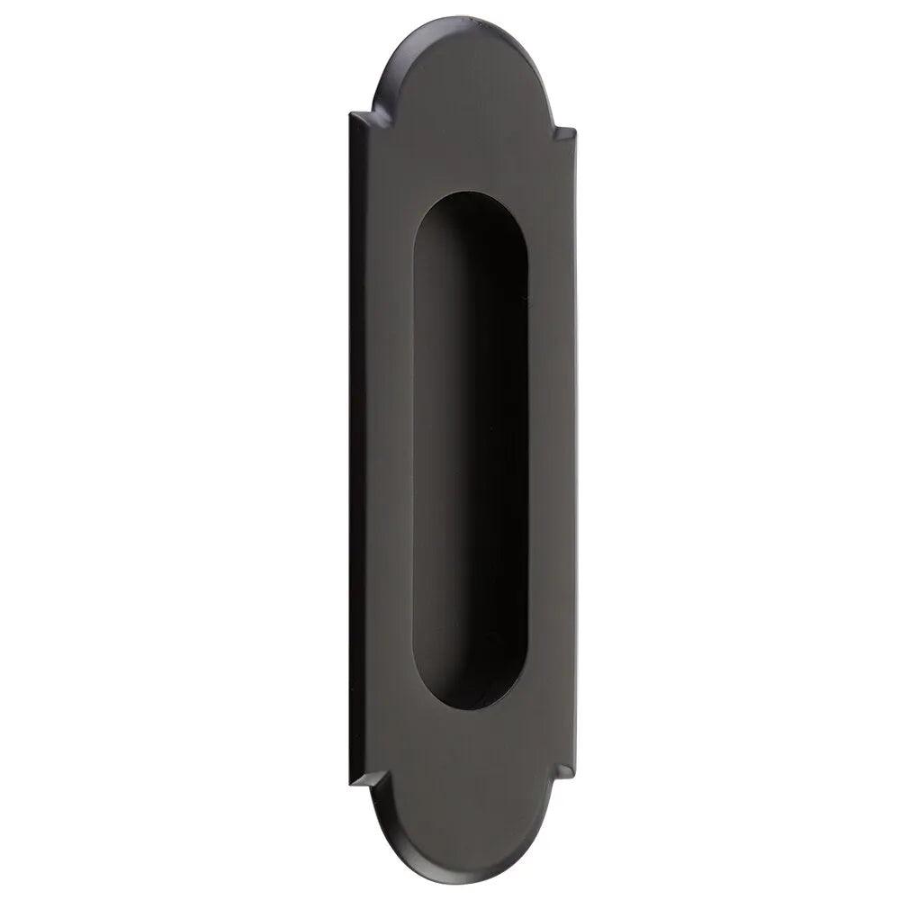 Emtek 6" #8 Flush Pull in Flat Black finish