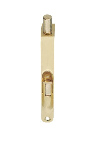 Emtek 6" Flush Bolt with 5/8" Radius Corners in Lifetime Polished Brass finish