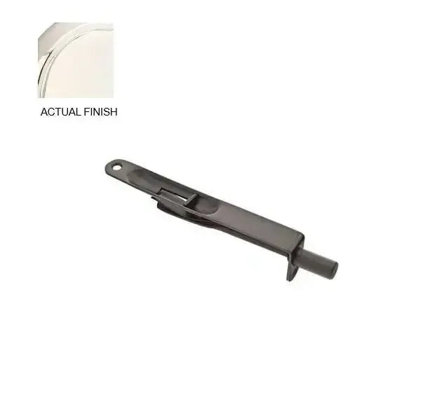 Emtek 6" Flush Bolt with 5/8" Radius Corners in Lifetime Polished Nickel finish