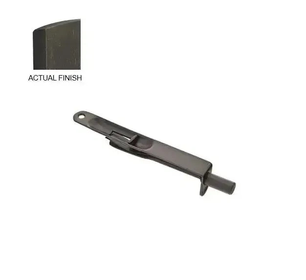 Emtek 6" Flush Bolt with 5/8" Radius Corners in Medium Bronze Patina finish