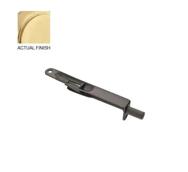 Emtek 6" Flush Bolt with 5/8" Radius Corners in Satin Brass finish